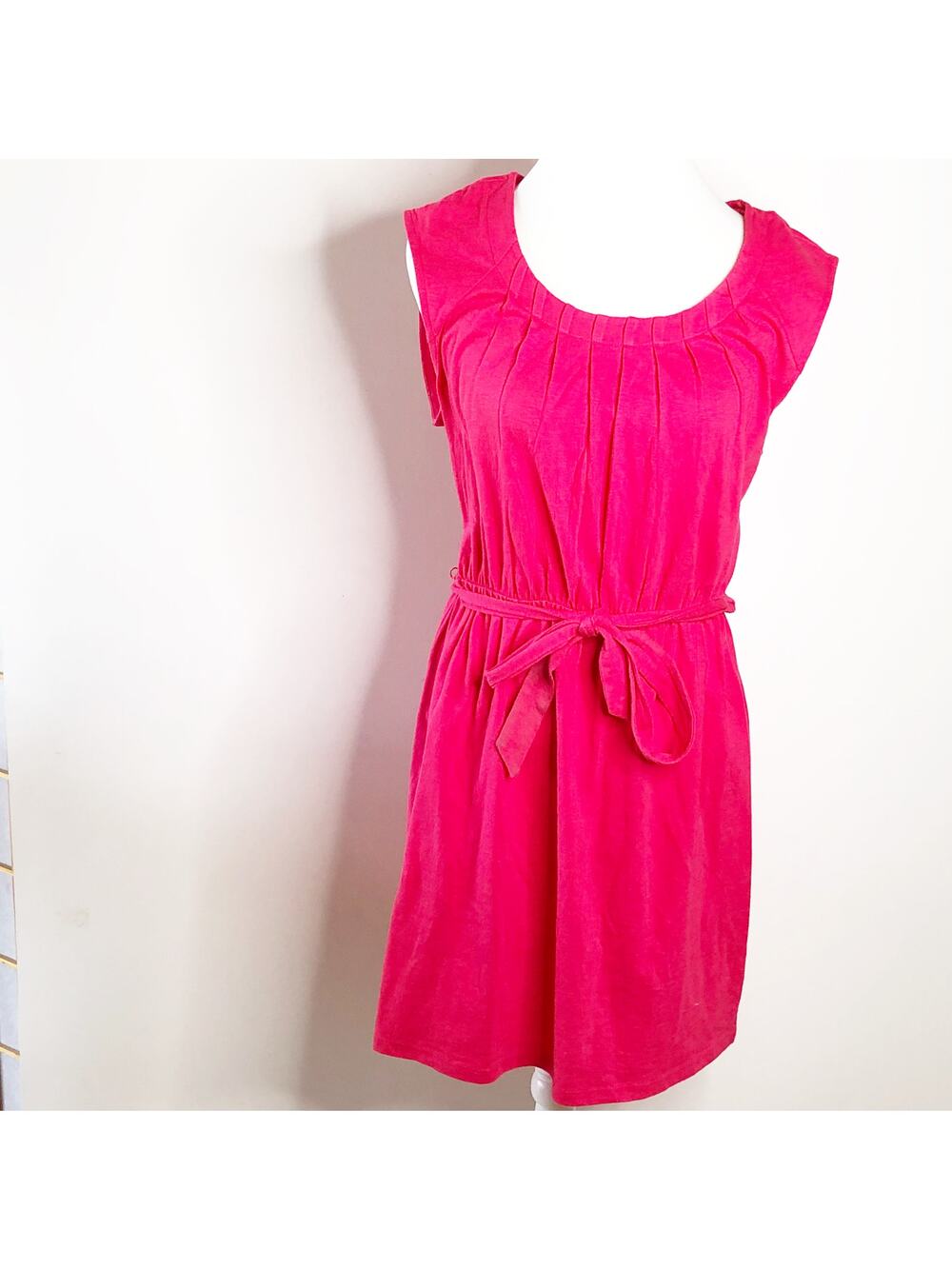 Loft Dress Large Petite New Soft Sleeveless Tie Waist Cotton